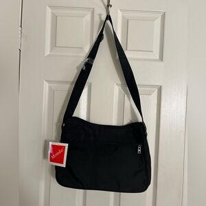 Mondo Black Nylon Adjustable Strap  Crossbody Bag NWT.